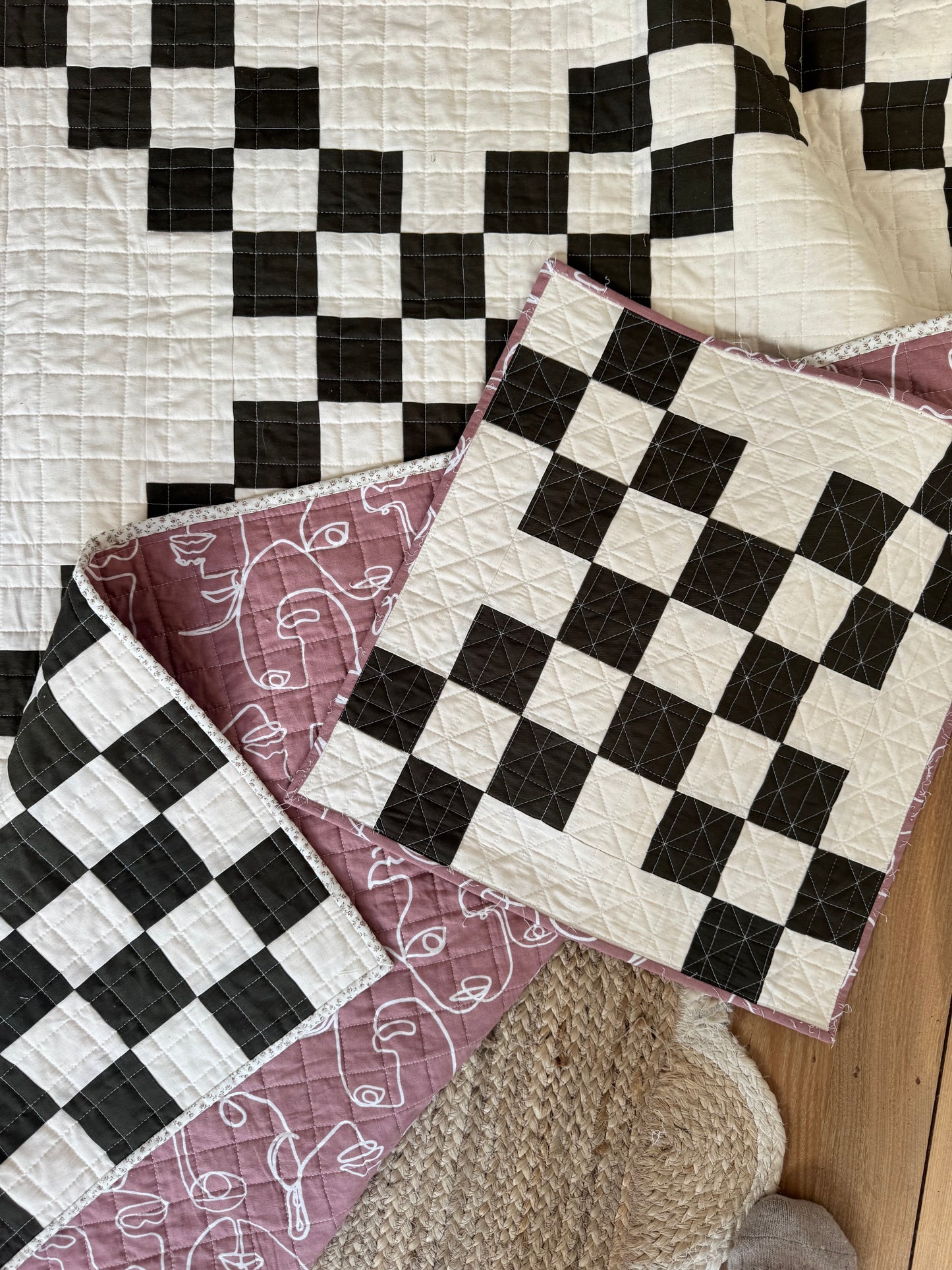 Double Irish Chain- Throw Size (63” x 63” )