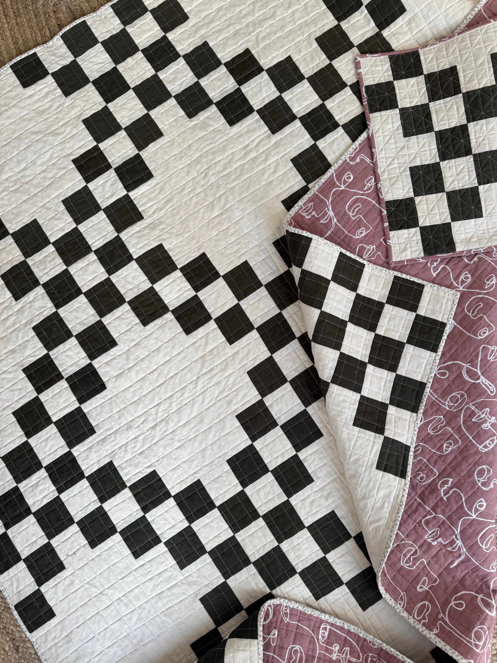 Double Irish Chain-  Throw Size (63” x 63” )