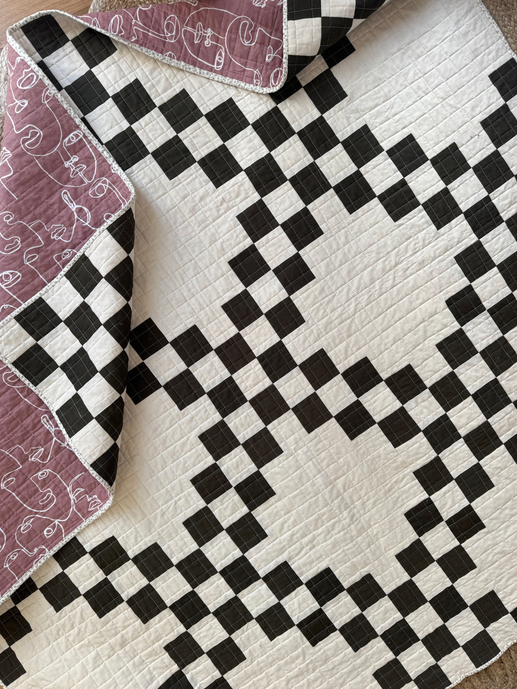 Double Irish Chain-  Throw Size (63” x 63” )