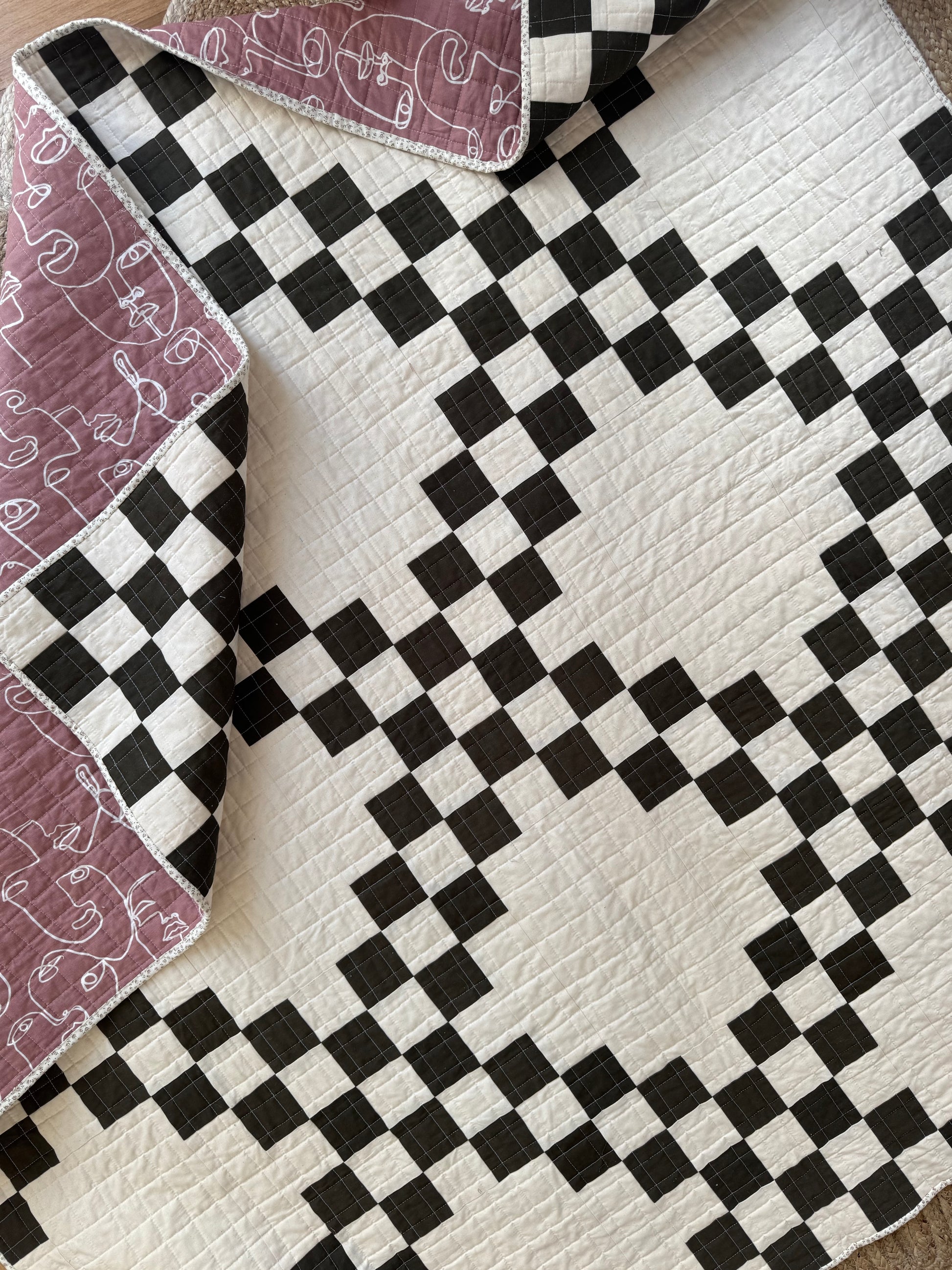 Double Irish Chain-  Throw Size (63” x 63” )