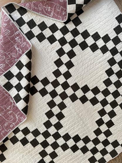 Double Irish Chain-  Throw Size (63” x 63” )