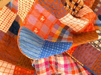 Big Squares Fine and Dandy Throw Quilt (72” x 61” (183cm x 155cm)