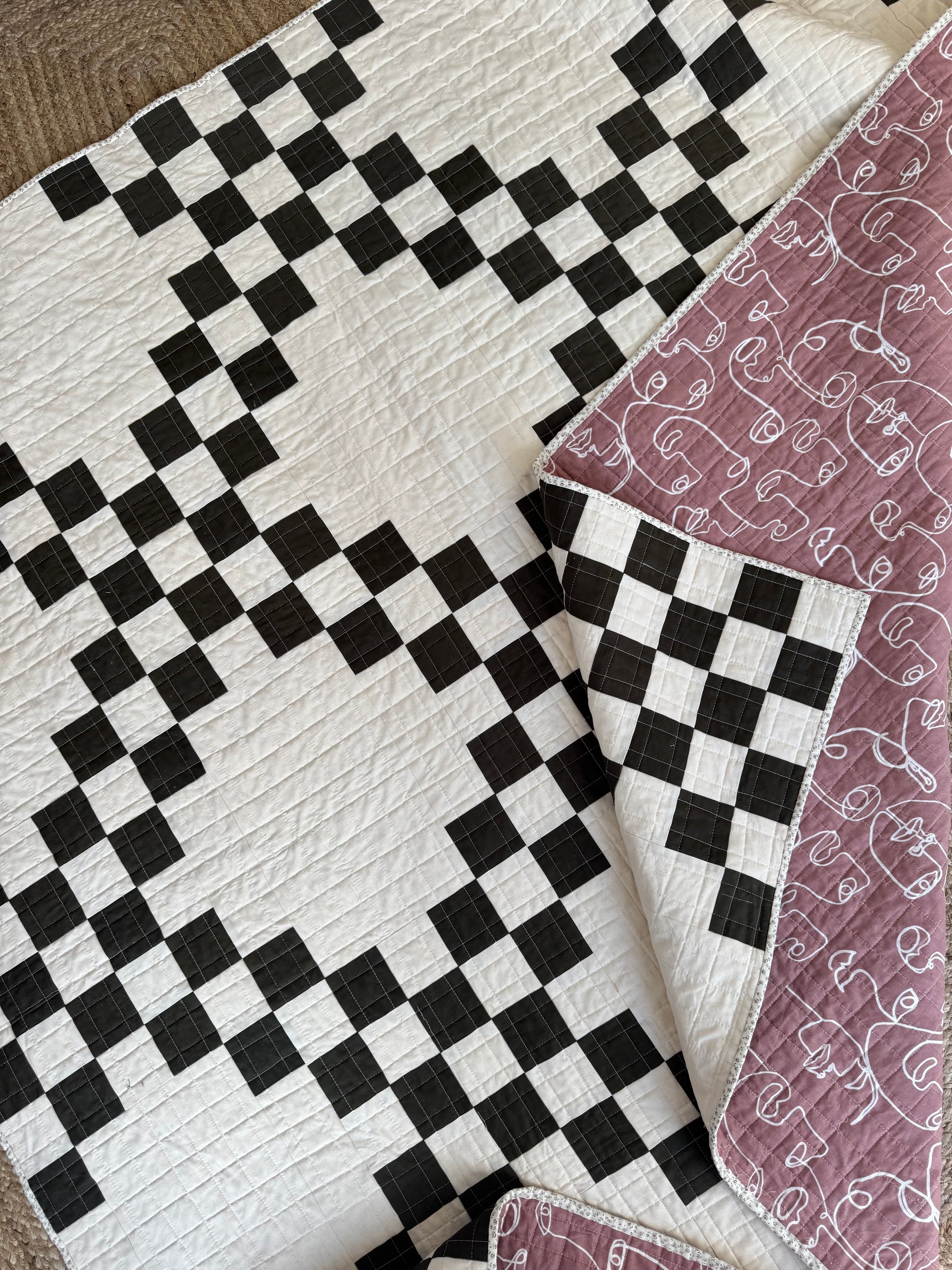 Double Irish Chain-  Throw Size (63” x 63” )