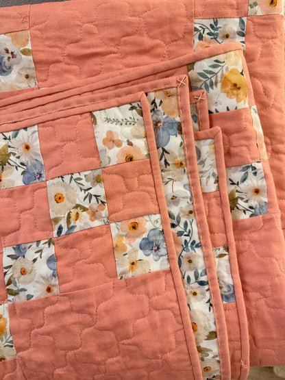 Irish Chain square throw (68” x 68” / 173cm x 173cm) (Copy)