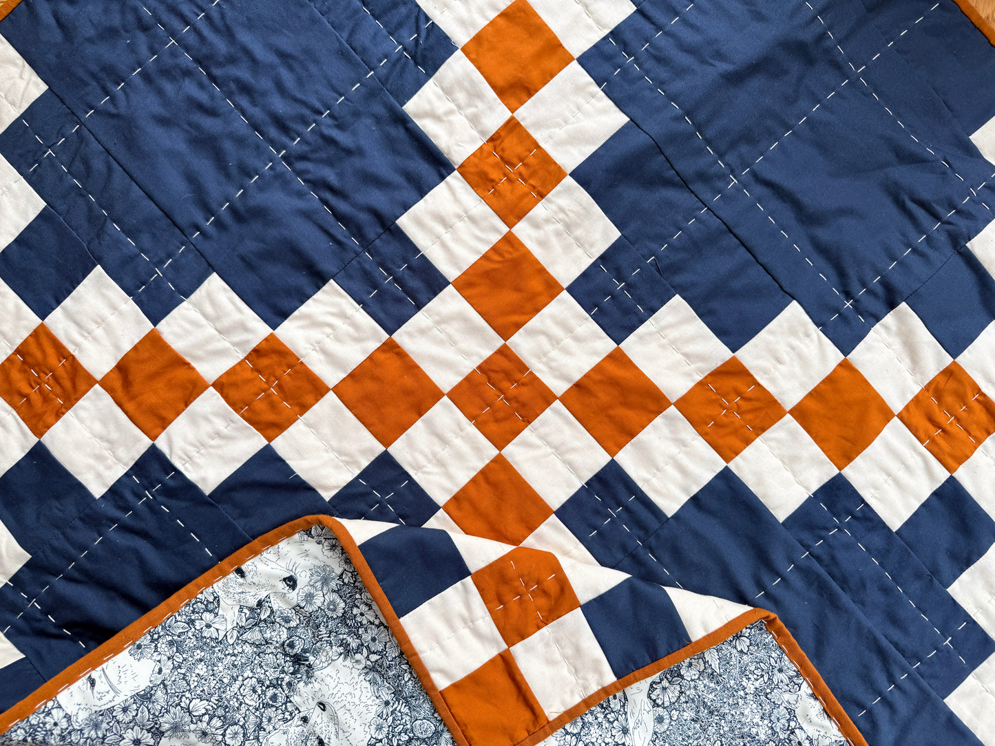 Double Irish Chain (Three Colour) Quilt Pattern