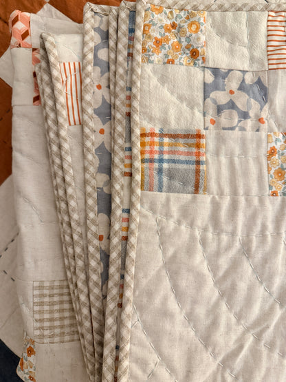Kind and Gentle Irish Chain square throw (68” x 68” / 173cm x 173cm)