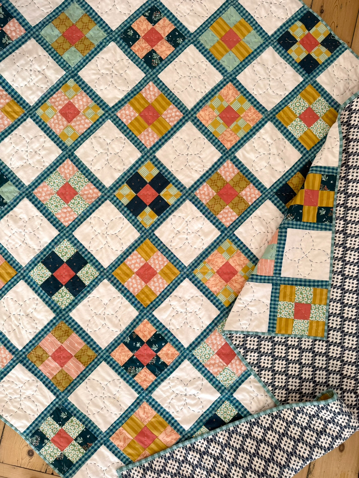 Geraldine Quilt Throw Size (62” x 76” )