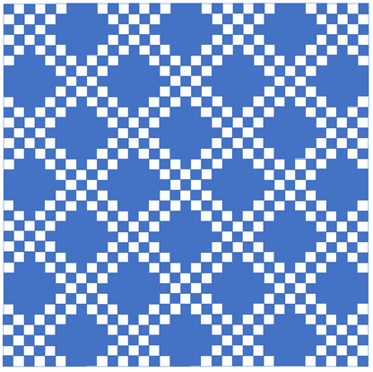 Double Irish Chain (Two Colour) Quilt Pattern