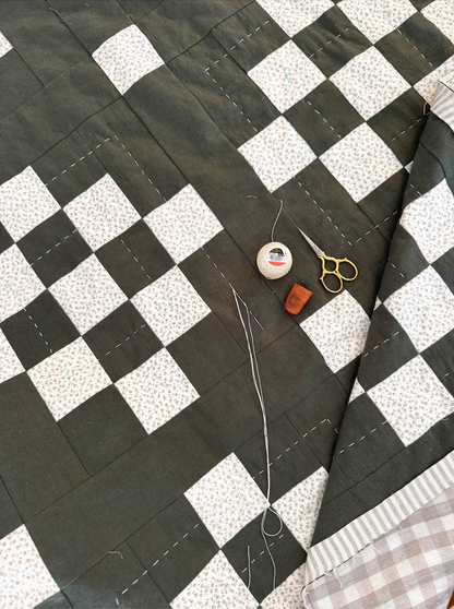 Diamond Dots - small throw (57”x 57”  /145cm x 145cm) linen cotton blends