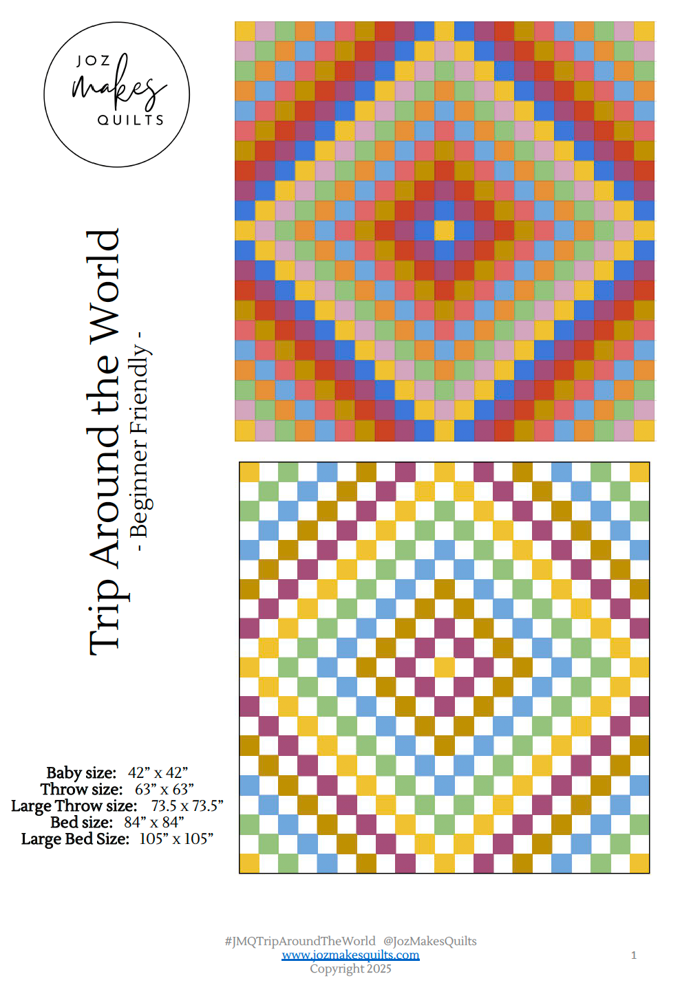 Trip Around the World quilt pattern
