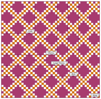 Double Irish Chain (Three Colour) Quilt Pattern