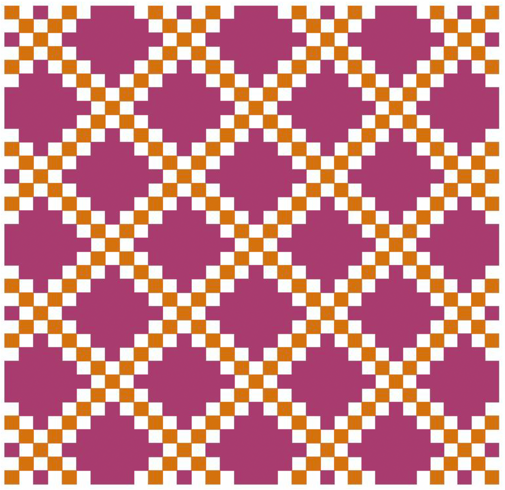 Double Irish Chain (Three Colour) Quilt Pattern