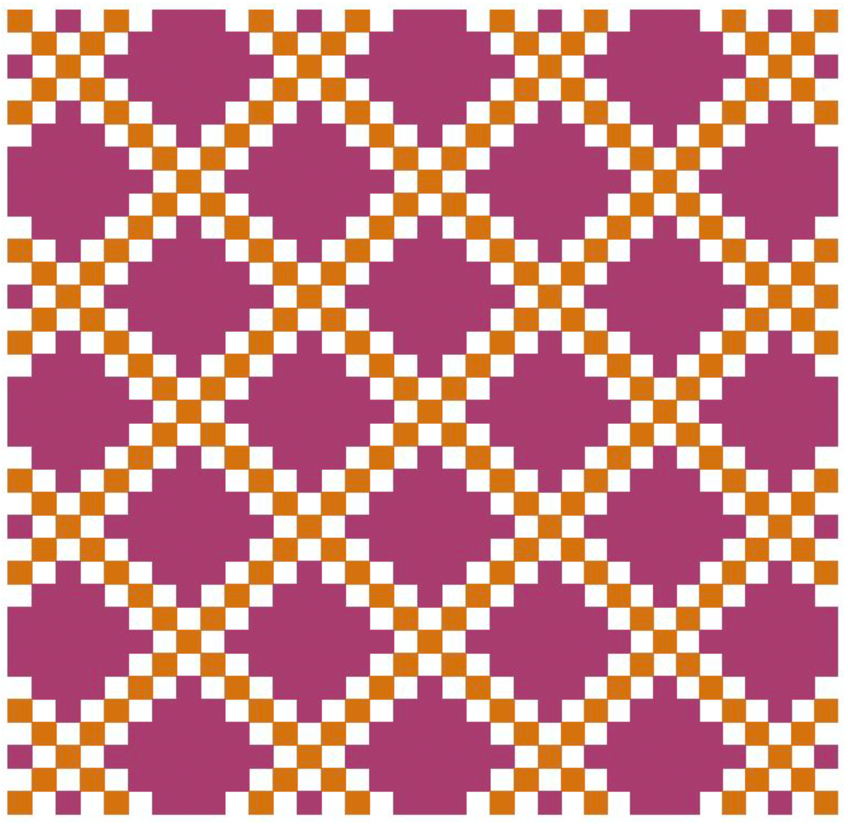 Double Irish Chain (Three Colour) Quilt Pattern