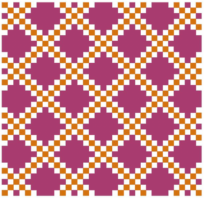 Double Irish Chain (Three Colour) Quilt Pattern
