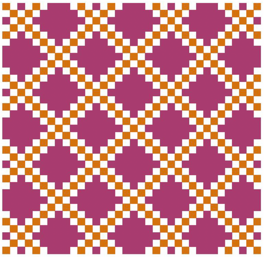 Double Irish Chain (Three Colour) Quilt Pattern