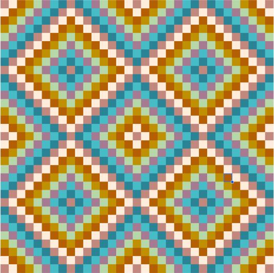 Small Squares Trip Around the World quilt pattern