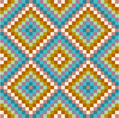 Small Squares Trip Around the World quilt pattern