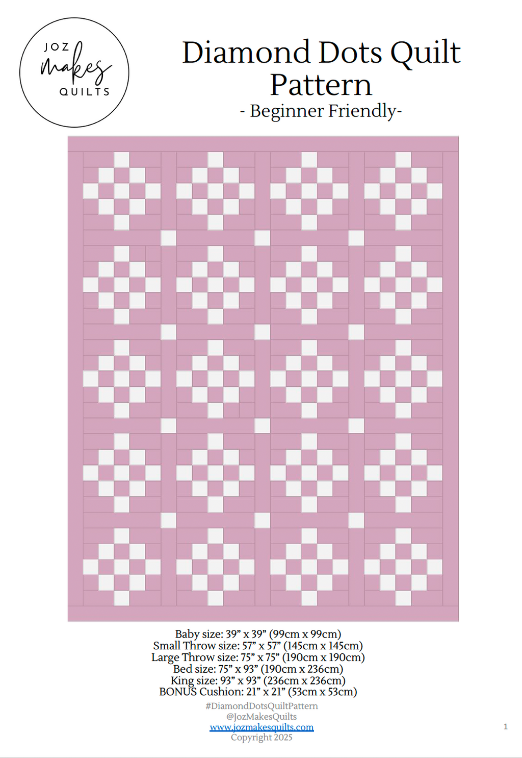 Diamond Dots Quilt Pattern
