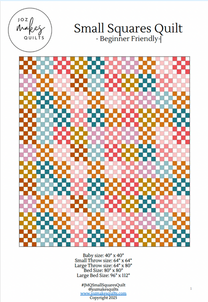 Small Squares Quilt Pattern