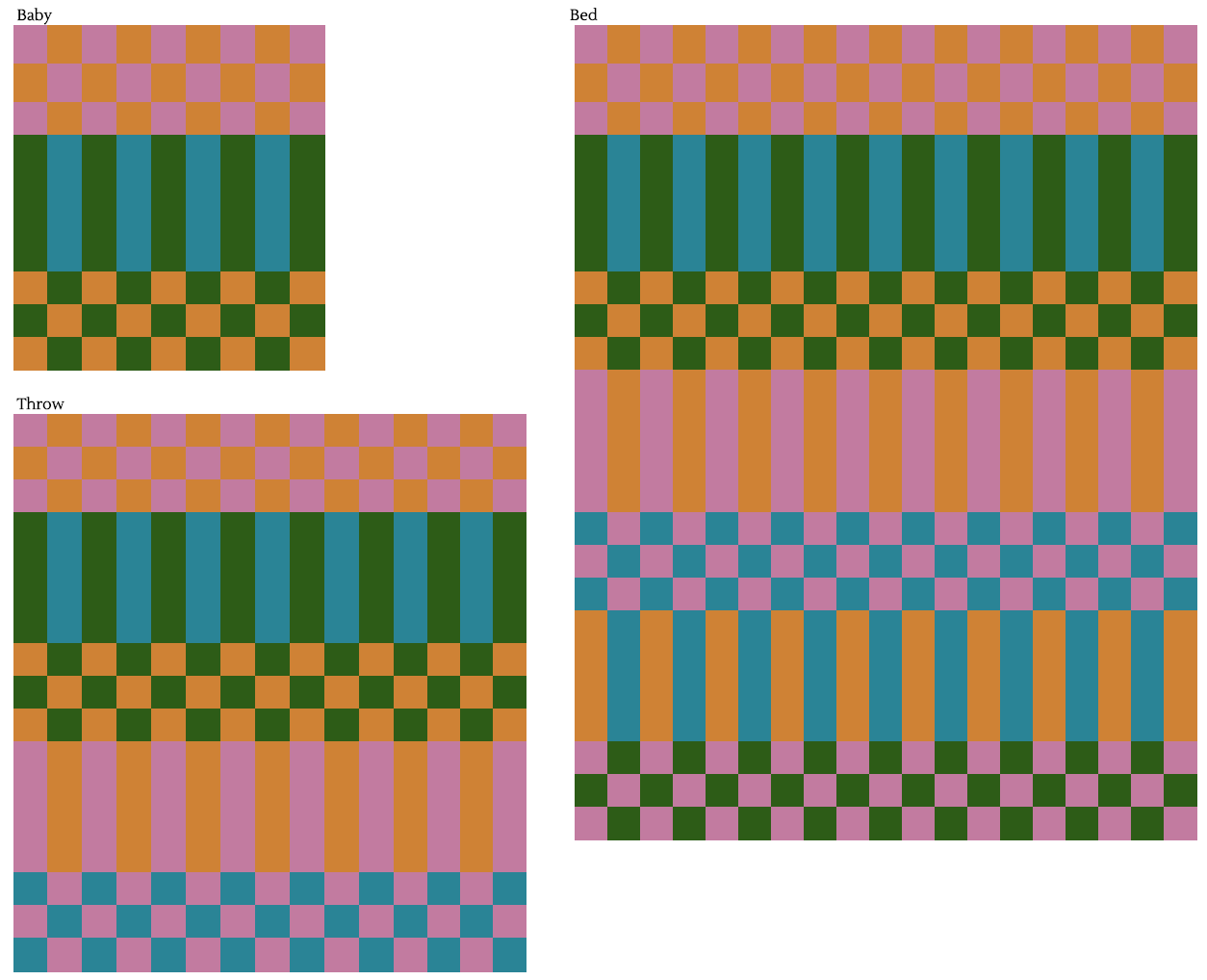 Chunky Charlie Quilt Pattern (baby, throw and bed size)