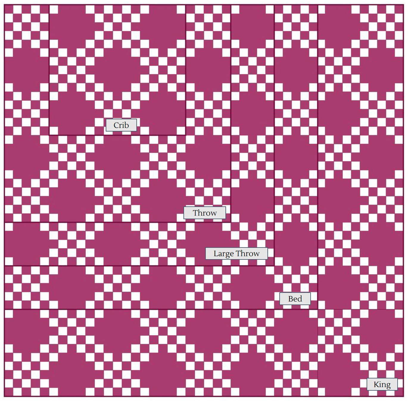 Double Irish Chain (Two Colour) Quilt Pattern
