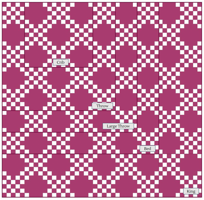 Double Irish Chain (Two Colour) Quilt Pattern