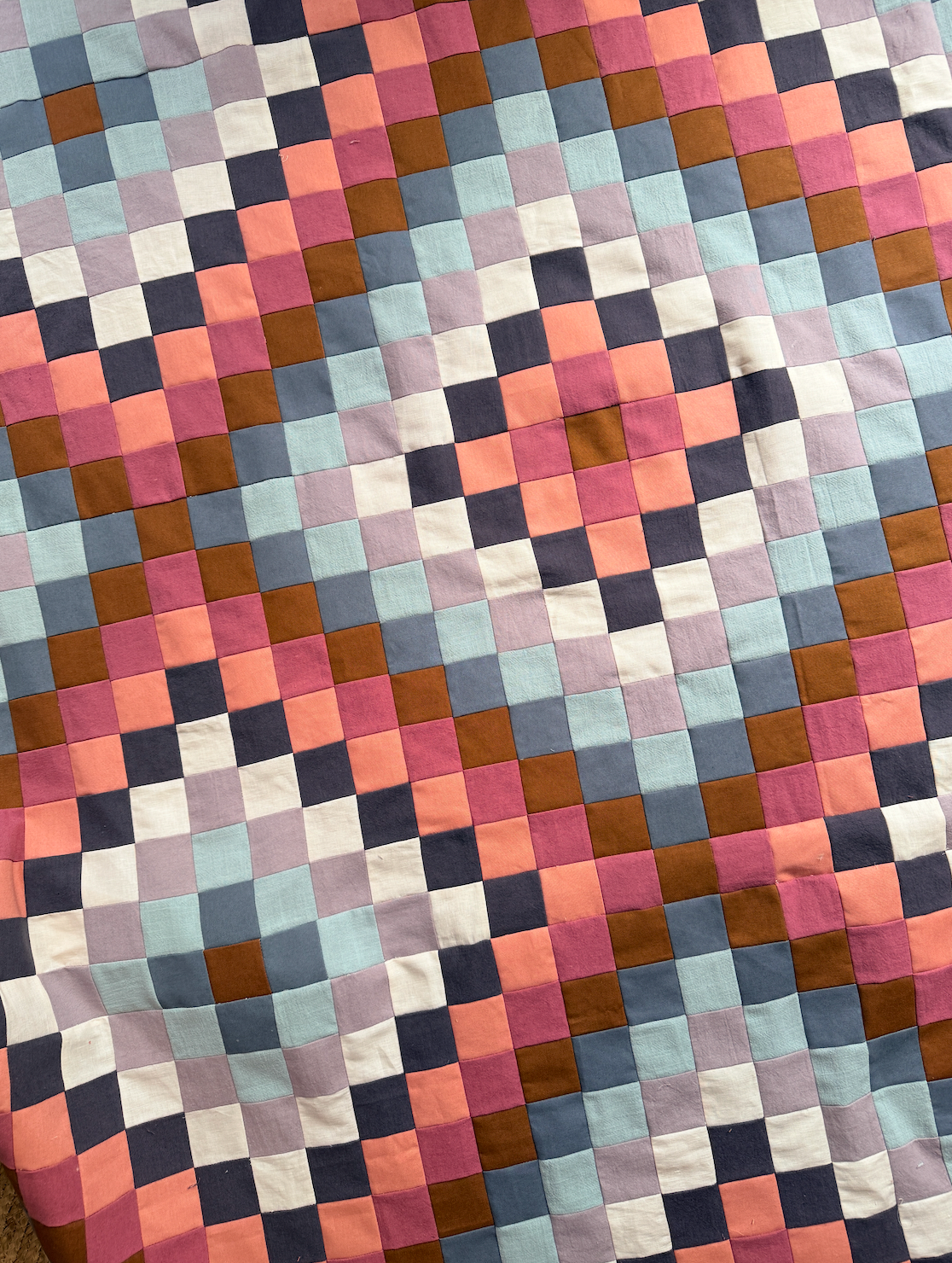 Small Squares Trip Around the World quilt pattern
